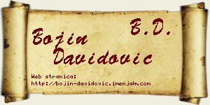 Bojin Davidović vizit kartica